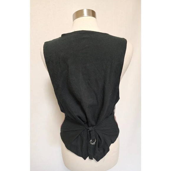 Womens 90s Vintage Tapestry Woven Vest Southwest Size Large Made in Nepal - Picture 3 of 6